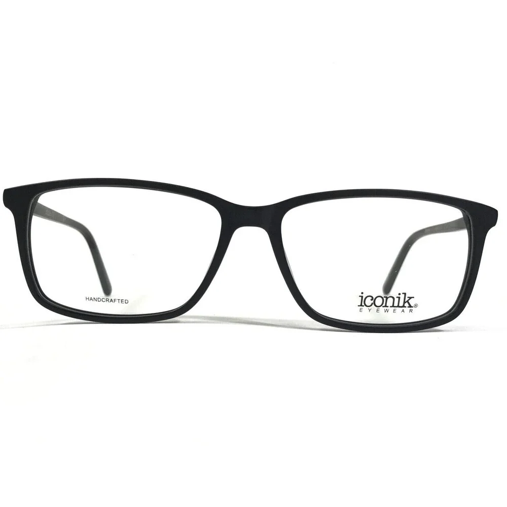 Iconik Eyeglasses Frames Ethan C2 Black Square Full Rim 54-15-140